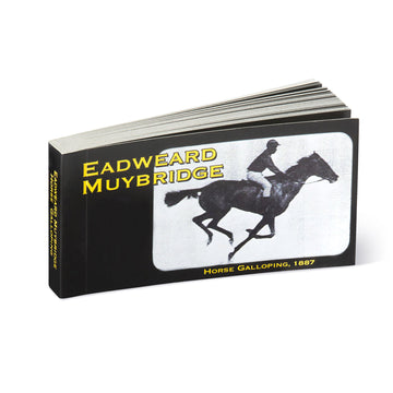 Book cover with Eadweard Muybridge's horse galloping illustration and text.